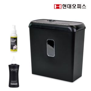 [현대오피스] 소형 문서세단기 PK-611CX+오일+스프레이 가정용 최대 6매 파지함 11L 가정용 세단기 파쇄기
