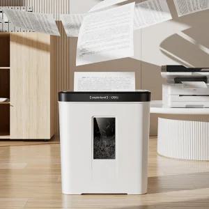 소형 저소음 문서세단기 SC-306CC 파쇄기 세절기 A4 6매 15L 4x25mm DIN66399 P-4 헤드손잡이 분리형 파지함 스테플러