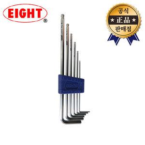 에이트 볼렌치세트 TLS-6 7pcs 롱타입 일본산 mm타입 볼렌치 육각렌치 렌치세트