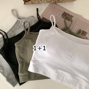 1+1행사 사계절 엑스 X 크롭 나시 브라탑 3color