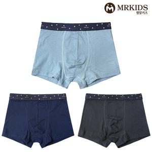 (제이지몰)엠알키즈 순면스판 남아 아동 드로즈 사각팬티 3매 세트 KM232