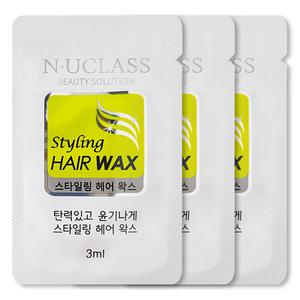 엔유클라스 일회용 헤어왁스 3ml x 100개 여행용 휴대용 헤어 고정 강력 셋팅 스타일링