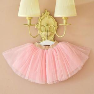 핸드메이드 여아 샤스커트 골드튜튜 피치