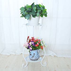 철제2단 화분받침대 60cm 화이트/베란다 정원 거치대