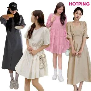 [핫핑] 44~110/가을.여름 스테디셀러/간절기템/원피스/투피스/롱.미니/긴팔/반팔/하객룩/홈웨어/레이어드/빅사이즈