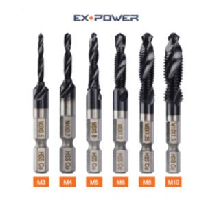 EX-POWER 탭드릴비트 스텐용 드릴탭 스파리럴탭 탭핑기 나사산 만들기