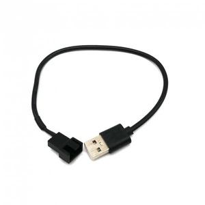 조이쿨 PWM 4핀 커넥터 to USB 전원 변환 케이블 30cm/각종 PWM 4핀 5V용 팬쿨러를 USB전원에 연결하여 사