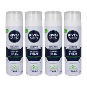 니베아 맨 센서티브 쉐이빙 폼 200ml 4개 면도 크림