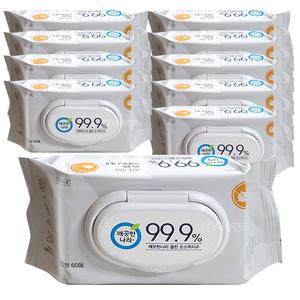 깨끗한나라 클린 손소독티슈 캡 60매 X10개