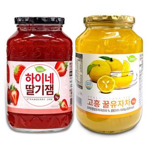 하이네 딸기잼 1kg+꿀유자차 1kg
