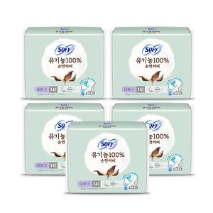 쏘피 유기농 순면커버 대형 14매, 5개