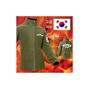자수 폴라 로카 후리스 카키 군용 깔깔이 군인 겨울 용품 군대 내피