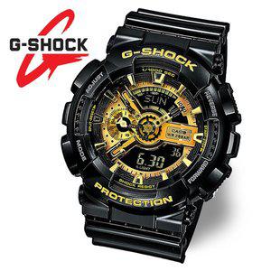 [지샥][지샥정품] G-SHOCK 카시오 쥐샥 GA-110GB-1ADR 흑금 방수 전자 군인시계