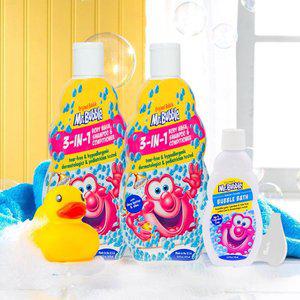 [미스터버블]오리지널3인1(샴푸+컨디셔너+바디워시를 한번에) 473ml2개+펌프+미니버블
