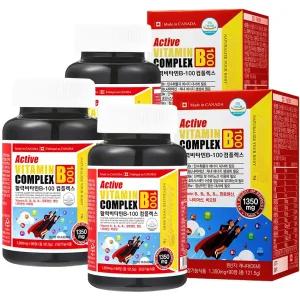 활력 비타민B 100 컴플렉스 1350mg 90정 3병 고함량 비타민B군 비오틴 엽산 B12 B1 B2 B6 판토텐산
