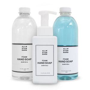 [ALL STANDARD] 거품형 핸드워시  본품 500ml 1개 + 리필 1L 2개