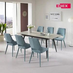 [ENEX][착불] 파블로 익스텐션 세라믹 6인 식탁세트(의자6개)