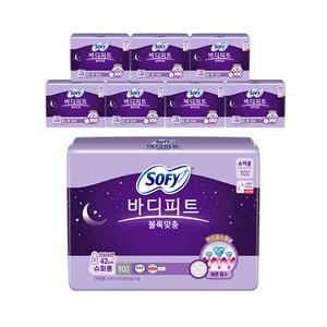 쏘피 바디피트 볼록맞춤 안심숙면 슈퍼롱 10매, 8개