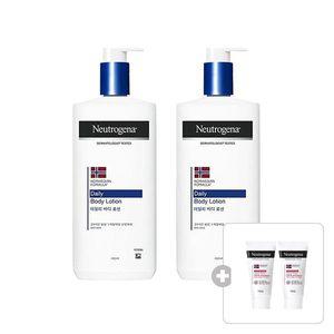 뉴트로지나 데일리 바디 로션 450ml , 2개 + 증정(시카 리페어 에멀젼, 15ml, 2개)