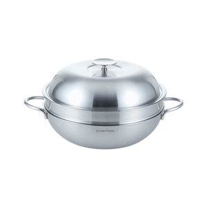 쉐프윈 316 스텐 통5중 파티웍(뚜껑,스티머포함), 32cm, 1개
