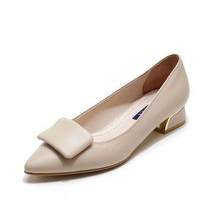 [갤러리아] 세라 여성 양가죽 통굽 펌프스 TJP21403 베이지 3CM