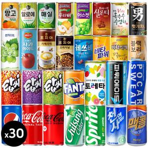 [막스] 190ml 30입 미니 캔음료 음료수 골라담기 코카콜라 칠성사이다 환타 맥콜 캔콜라 캔사이다