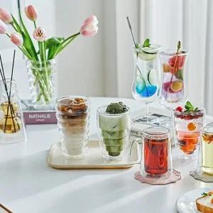 까사무띠 더블월글라스 이중유리컵 8p+디퓨저화병 1p