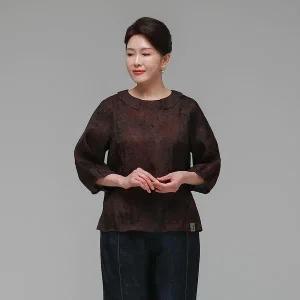 [보리보리/하랑한복]엄마옷 신상인견블라우스 소담드리 브라운