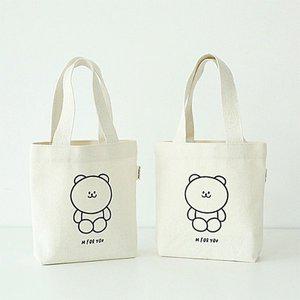 [기타]M4U 맘스포유 미니 에코백 손목 피크닉가방 토트백 학생 캔버스백