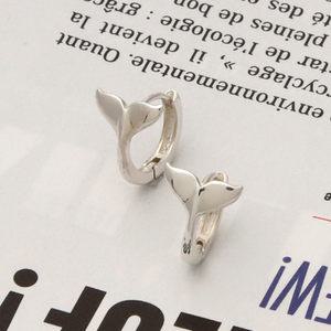 [메리그린] 925 SILVER 실버 고래꼬리 링 귀걸이