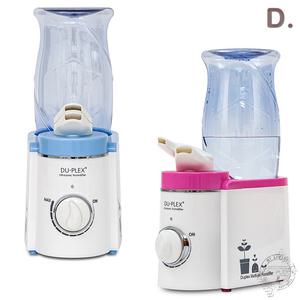 듀플렉스 1L 실속형 초음파 가습기 DP-2200UHP 핑크 DP-2200UHB 블루 보틀형 듀얼노즐 가정용 책상 사무실