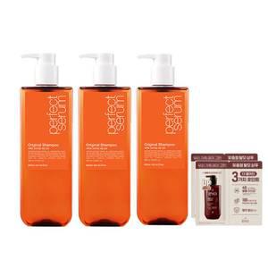 미쟝센 퍼펙트 세럼 샴푸 오리지널, 680ml, 3개 + 증정 (려 흑운 볼륨모근강화 샴푸 6ml, 2개)