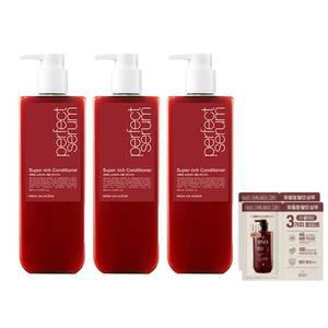 미쟝센 퍼펙트 세럼 컨디셔너 슈퍼리치, 680ml, 3개 + 증정 (려 흑운 볼륨모근강화 샴푸 6ml, 2개)