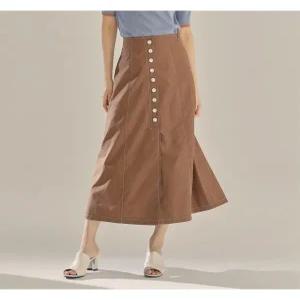 [미쏘][미쏘]스티치 플레어 롱스커트(MIWWHA916C).