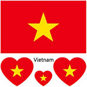 NO1 Vietnam 베트남 국기 타투 스티커 헤나 문신 판박이 나라 국가 해외