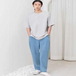 남자 오버핏 스판청바지 면바지 데님 밴딩팬츠 슬랙스 진 핀턱 배기 청바지