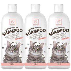 [친절한도그씨]NEW 브리더 고양이샴푸 300ml 부드러운 플로랄향 x3개