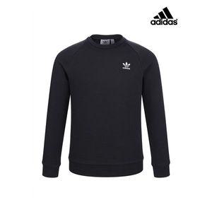 [하프클럽/아디다스]adidas 블랙 오리지널 로고 라운드 맨투맨 티셔츠
