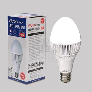 비츠온 LED미사일벌브 40W E39 대모갈 주광색 AS 2년 공장 창고 주유소 야외조명
