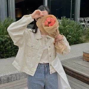 핫핑 바벨드 루즈핏 카라 코튼자켓