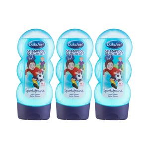 3개 Buebchen 뷔센 키즈 2 in 1 샴푸&샤워 스포츠프렌드 230ml