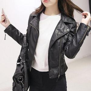 [OF115PR8]여자 블랙 가죽자켓 크롭야상 잠바 바람막이