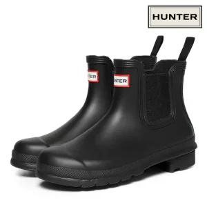 HUNTER 오리지널 첼시 레인부츠 장화 블랙 WFS2078RMA-BLK