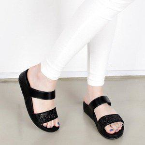 제이시 4cm 고무창 발편한 통굽 여름 슬리퍼 S073