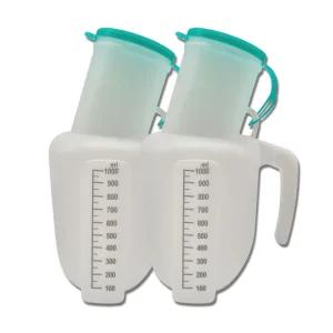 현대 남성소변기 1000ml 병원 환자용 요양원 소변통 검정눈금 2개