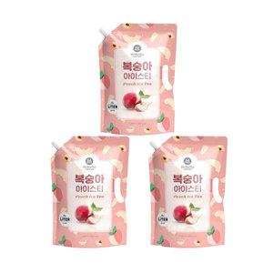 맥널티 아이스 복숭아 아이스티 대용량 파우치 1Lx3개