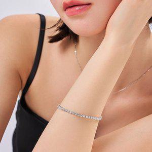 [도로시] 18k 랩 다이아몬드 1부 6프롱 테니스 팔찌(17.5cm)