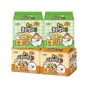 몰랑 라면 2종 4개 세트 사골 미역국 X2+클로렐라 X2