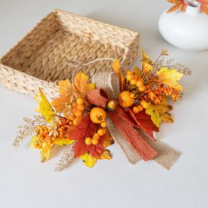 가을 단풍 조화 가랜드 도토리 엔틱 35cm 인테리어 벽장식 벽걸이 모형 과일 현관 문 꾸미기 소품 갈란드