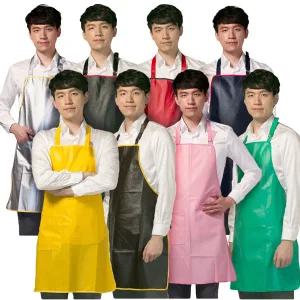 요들 비닐 앞치마 미용 가운 유니폼 3122/3123/3124/3125/3126/3127/3132/3133/겉:폴리우레탄 100%